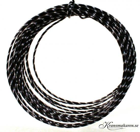Bindtråd i silver och svart 10 m